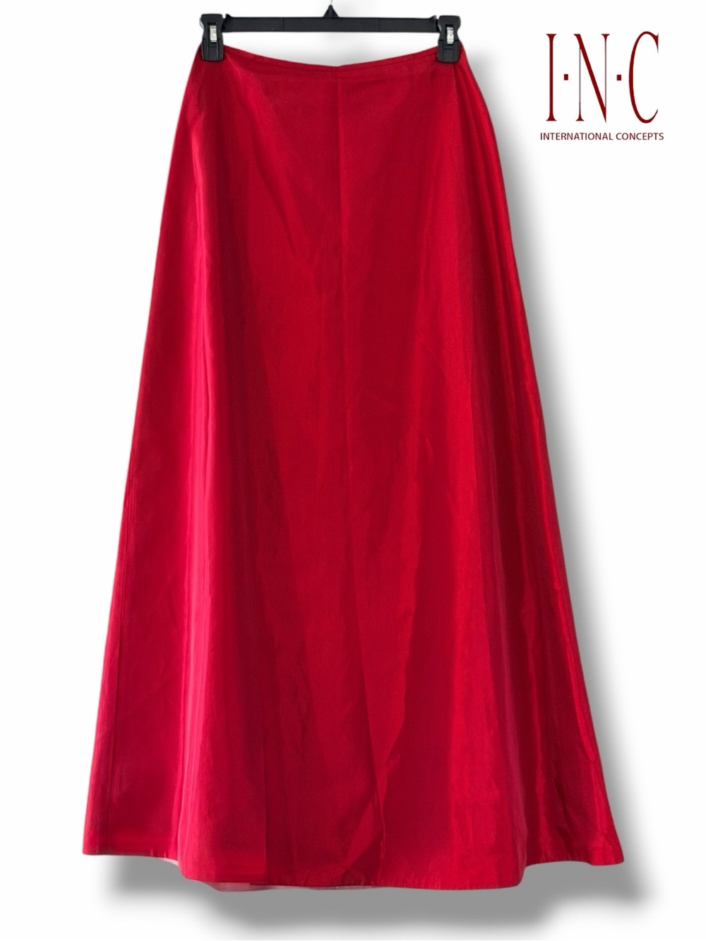 NWOT INC International Concepts Women’s Red Formal Maxi Skirt Size 10